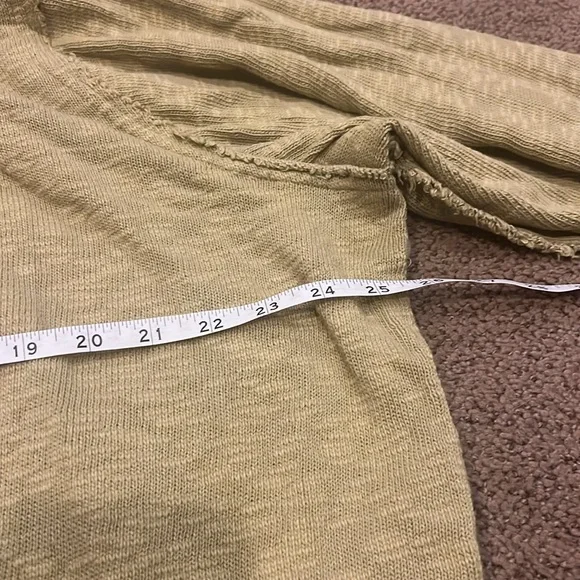 Free People NWOT We the Free‎ Moss Timmy Turtle Cowl Neck Cotton Tunic Top L - Picture 5 of 6